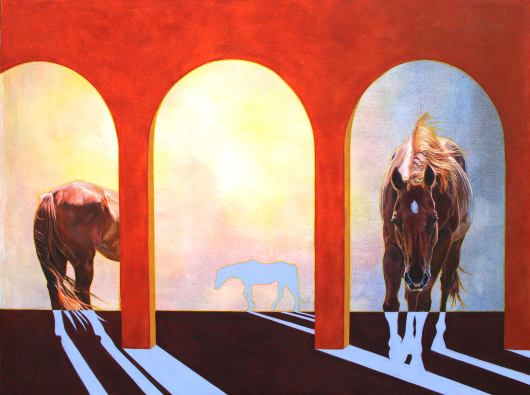 Hyperspace, oil and acrylic on canvas, 48" x 32", 2025